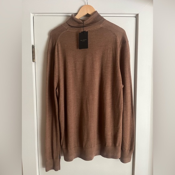 Ted Baker Beckton Roll Neck Long Sleeve Core  Sweater in Tan XL or 7 - Picture 7 of 14